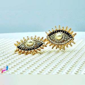 All Seeing Eye Rhinestone Earrings